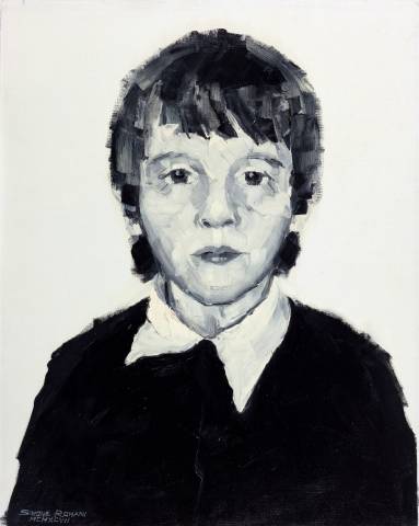 Autoritratto da bambino" opera di Simone Romani