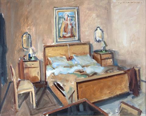 "La camera matrimoniale" opera di Virginio Bianchi