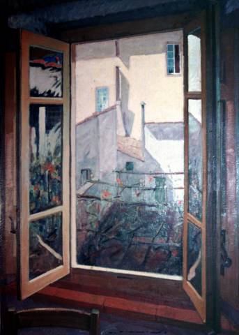 "La finestra dello studio" opera di Virginio Bianchi